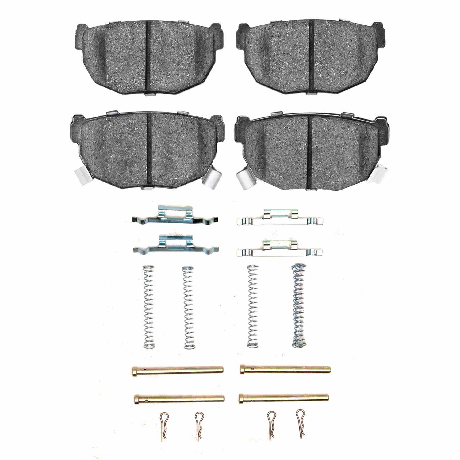 R1 Concepts 81-81 Nissan Maxima Rear Semi Met Brake Pads and Hardware Kit