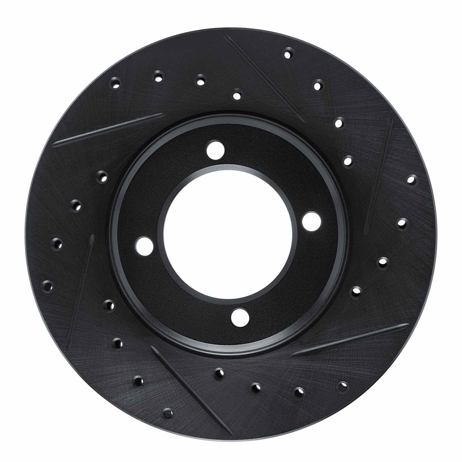 R1 Concepts 81-82 Toyota Cressida Front Right Drilled & Slotted Black Brake Rotor