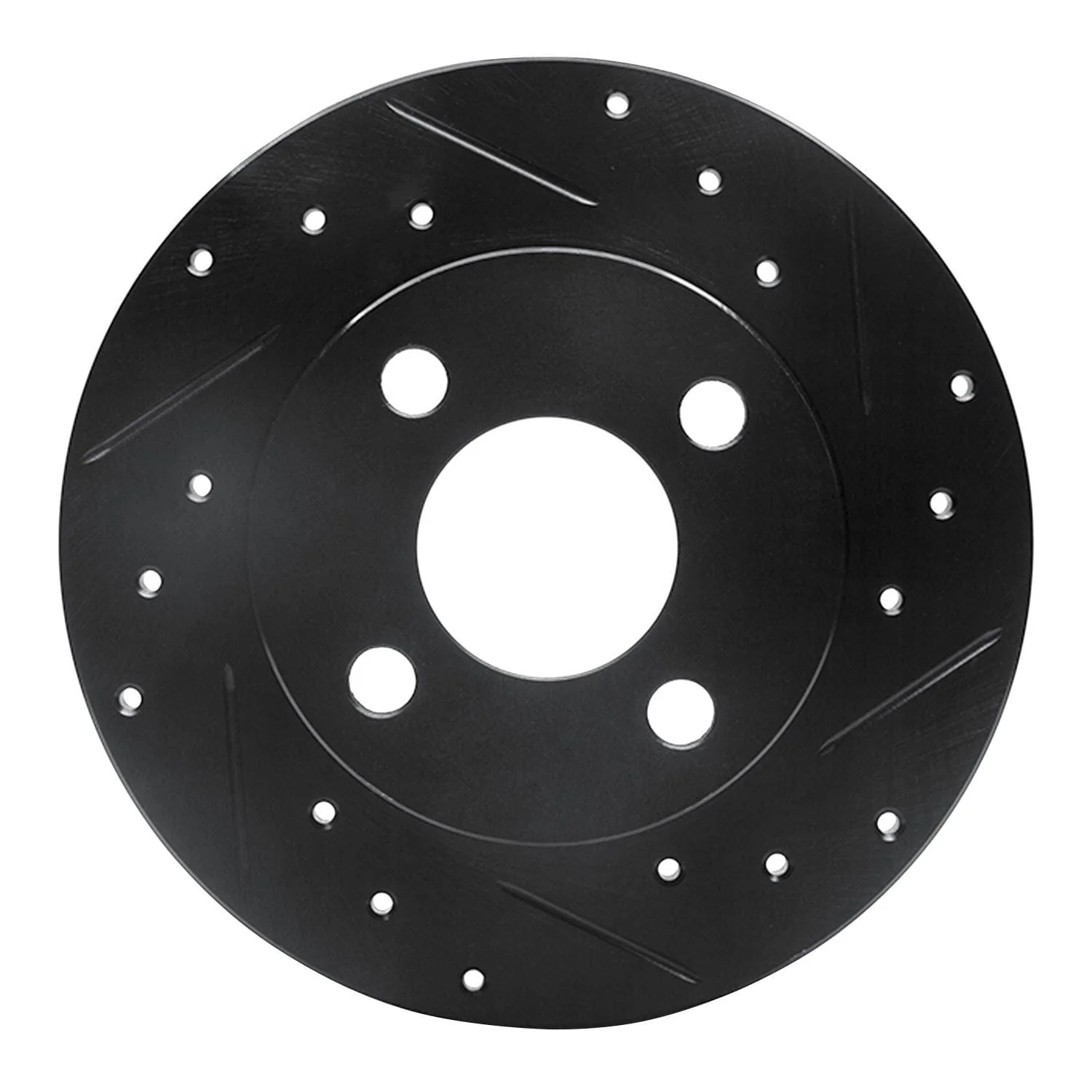 R1 Concepts 81-87 Renault ALLIANCE Front Right Drilled & Slotted Black Brake Rotor