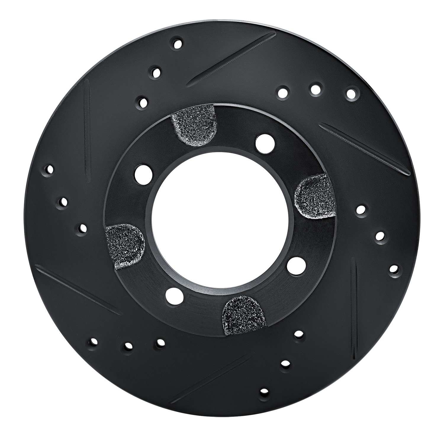 R1 Concepts 82-86 Nissan STANZA Front Left Drilled & Slotted Black Brake Rotor