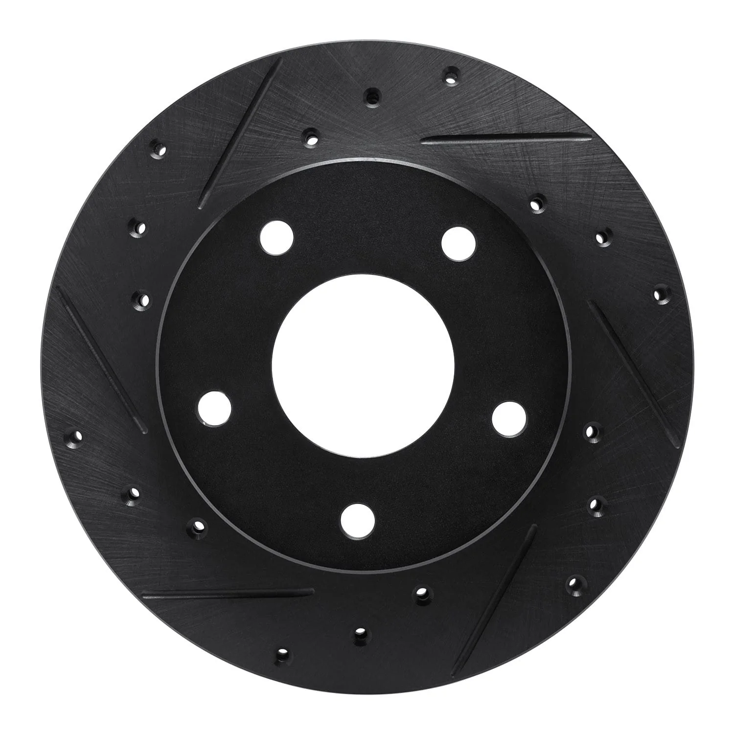 R1 Concepts 82-88 Chevrolet Camaro Rear Left Drilled & Slotted Black Brake Rotor