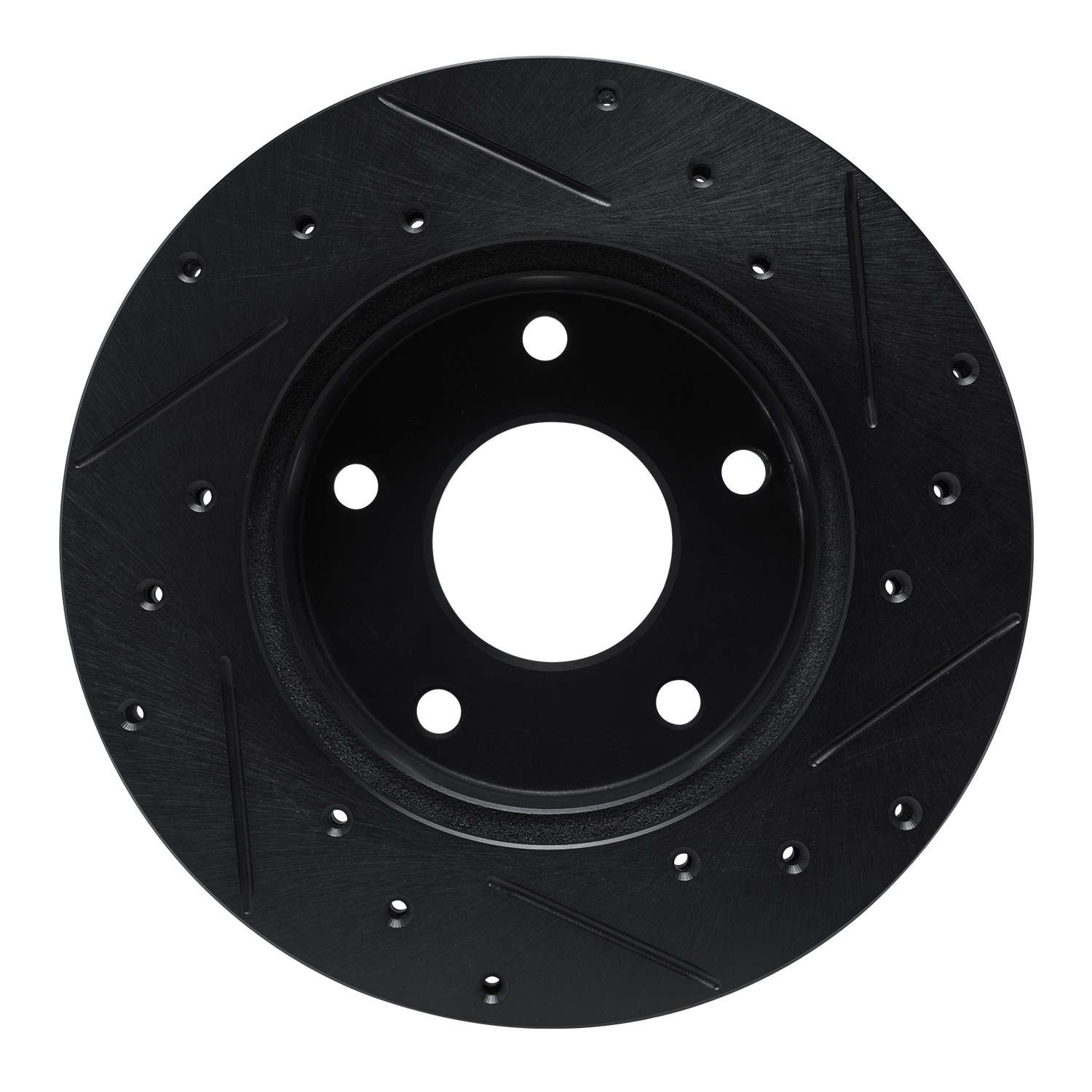 R1 Concepts 82-88 Chevrolet Camaro Rear Left Drilled & Slotted Black Brake Rotor - Image 2
