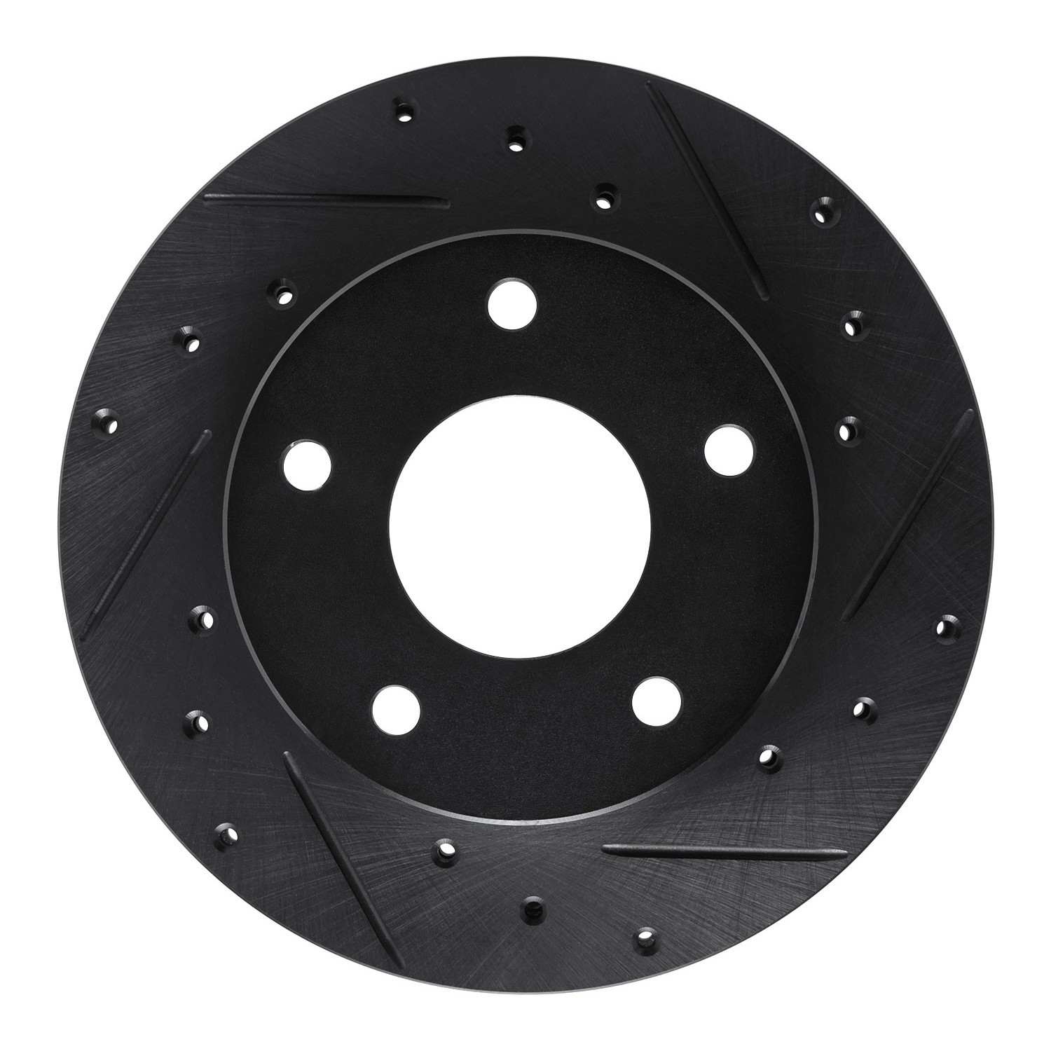 R1 Concepts 82-88 Chevrolet Camaro Rear Right Drilled & Slotted Black Brake Rotor