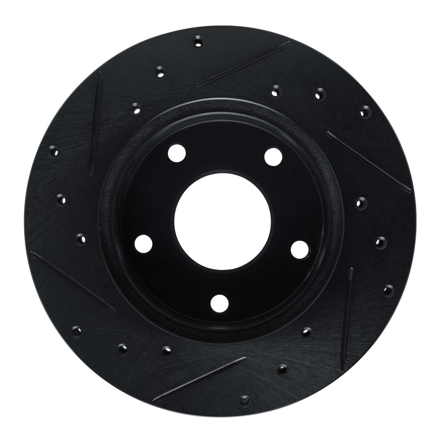 R1 Concepts 82-88 Chevrolet Camaro Rear Right Drilled & Slotted Black Brake Rotor - Image 2