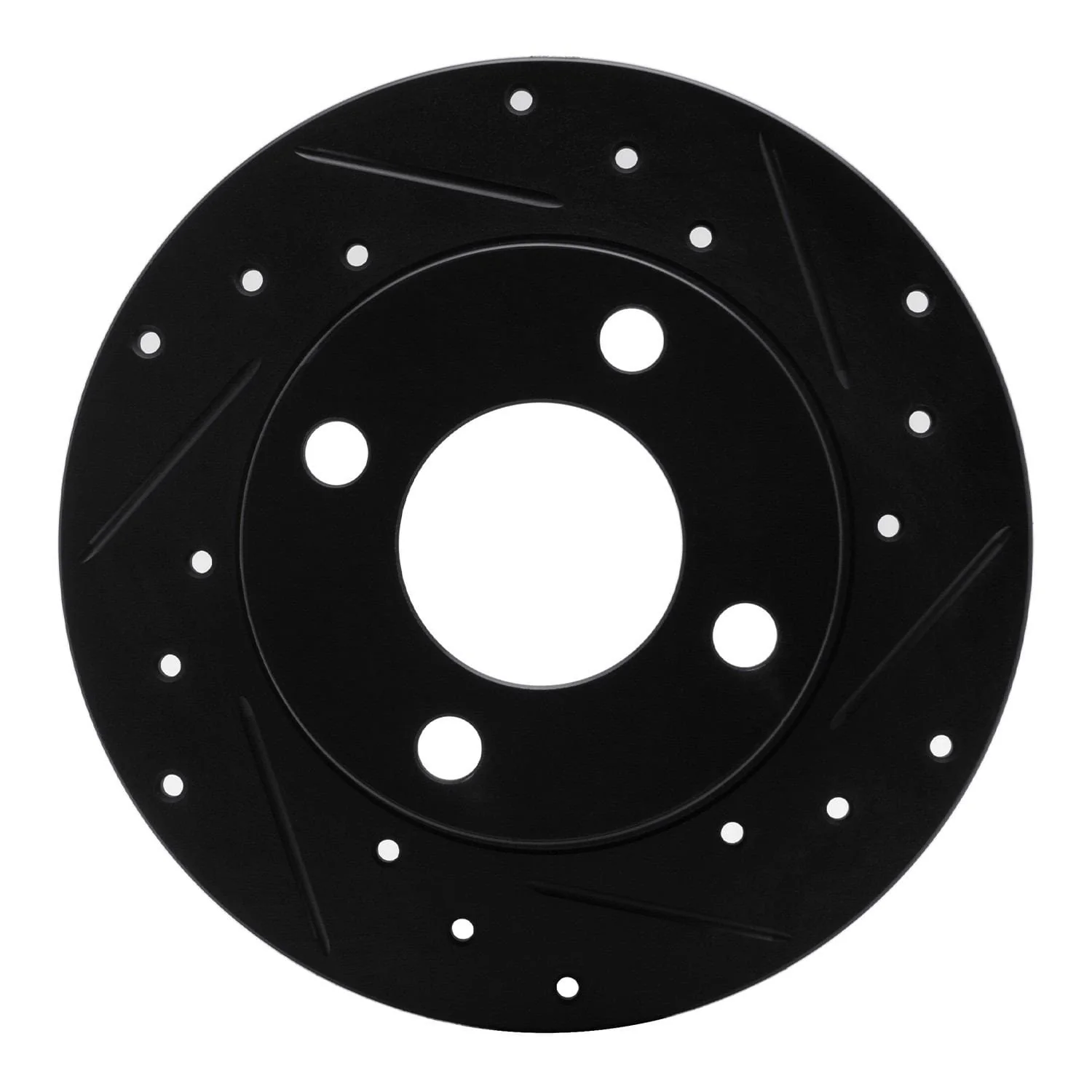 R1 Concepts 82-98 Audi 5000 Rear Right Drilled Black Brake Rotor