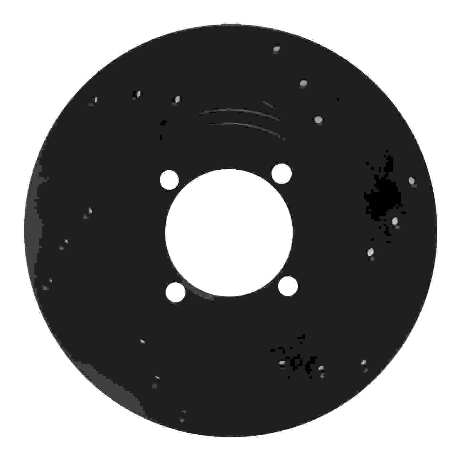 R1 Concepts 83-87 Mazda 626 Front Right Drilled & Slotted Black Brake Rotor