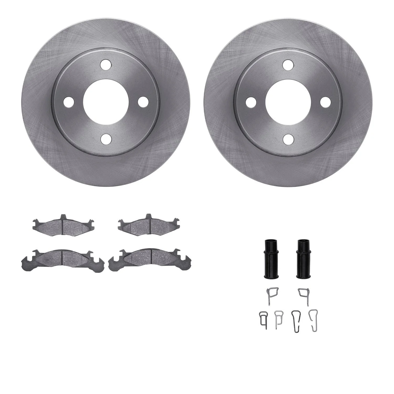 R1 Concepts 83-90 Dodge Rampage Front Brake Rotor Set w/Optimum OE Pads and Hardware