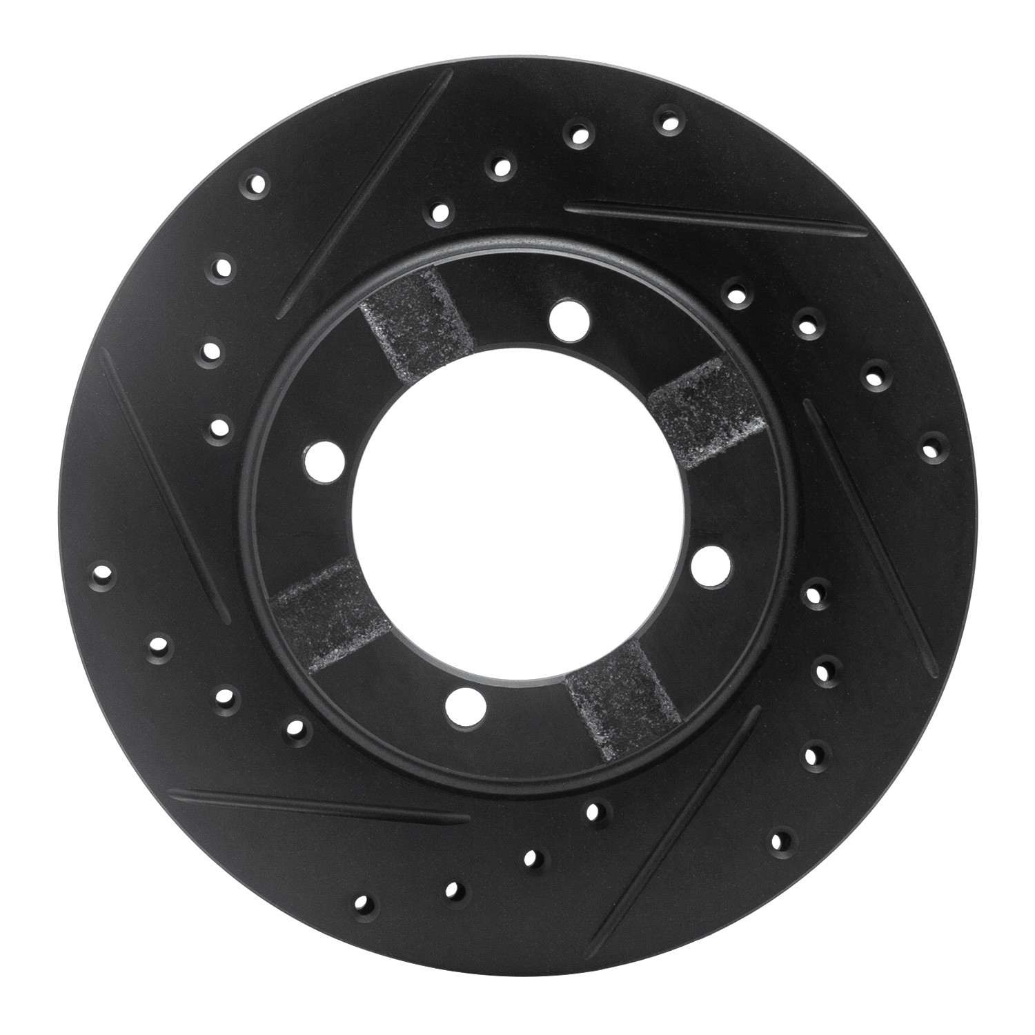 R1 Concepts 83-91 Dodge COLT Front Left Drilled & Slotted Black Brake Rotor