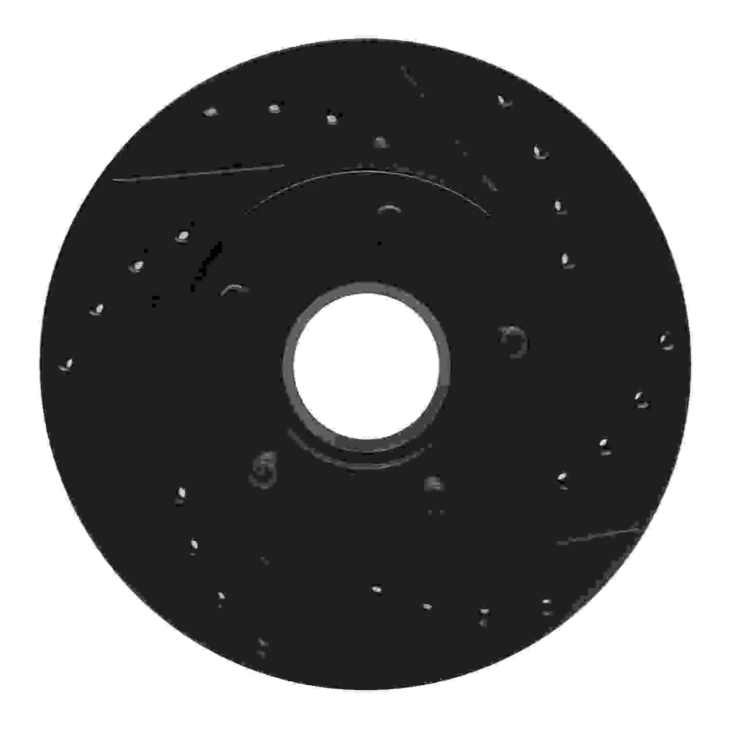 R1 Concepts 83-92 Ford Explorer Front Right Drilled & Slotted Black Brake Rotor