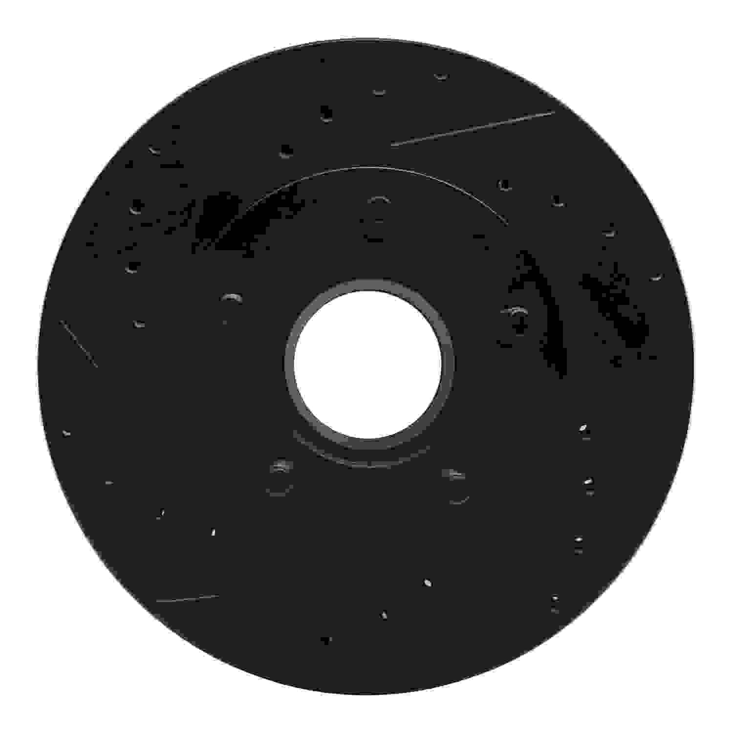 R1 Concepts 83-92 Ford Ranger (USA/Canada) Front Left Drilled & Slotted Black Brake Rotor