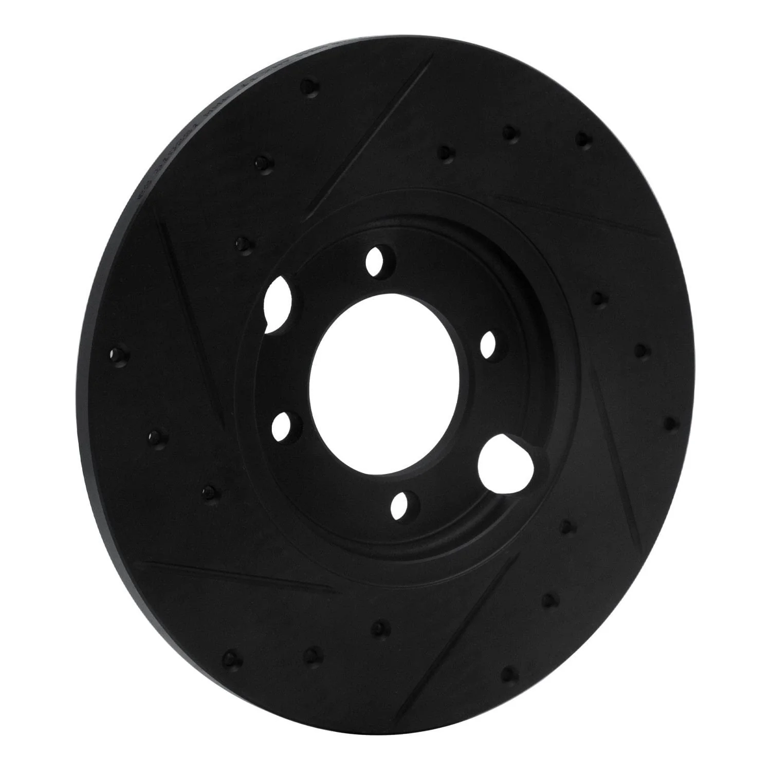 R1 Concepts 83-93 Jaguar XJRS Rear Right Drilled & Slotted Black Brake Rotor - Image 2