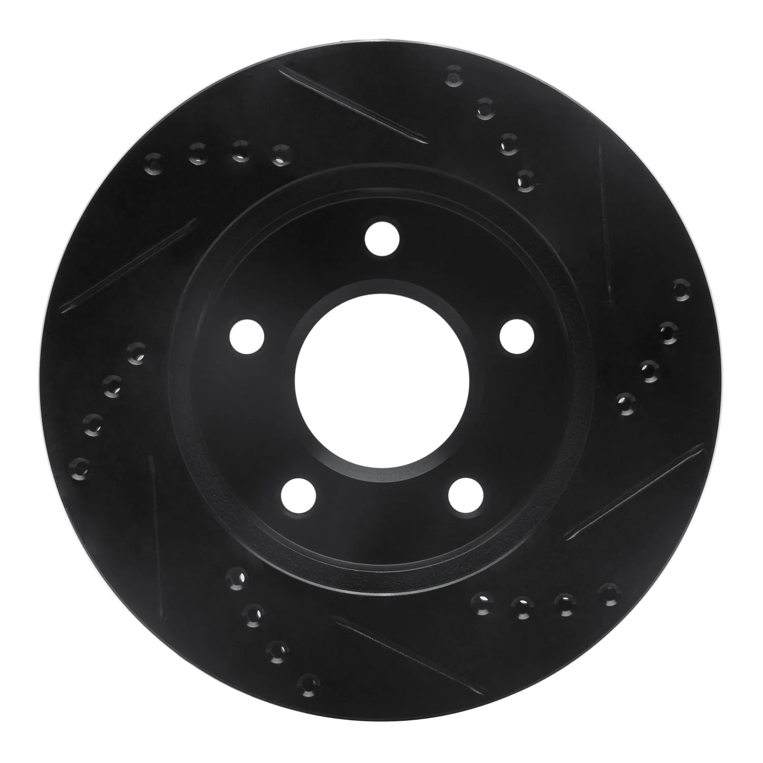 R1 Concepts 83-96 Buick Riviera Front Left Drilled & Slotted Black Brake Rotor - Image 2