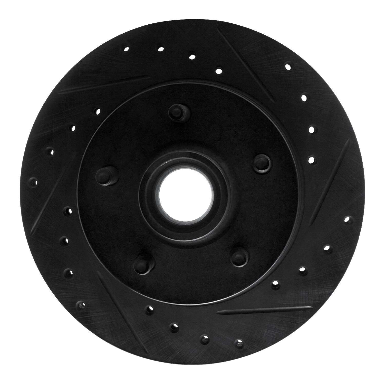 R1 Concepts 83-97 Ford AEROSTAR Front Right Drilled & Slotted Black Brake Rotor