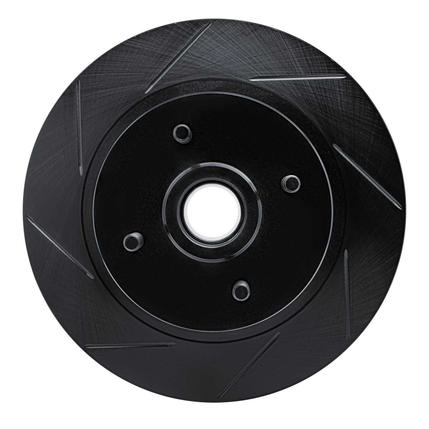 R1 Concepts 84-87 Nissan Maxima Rear Left Slotted Black Brake Rotor