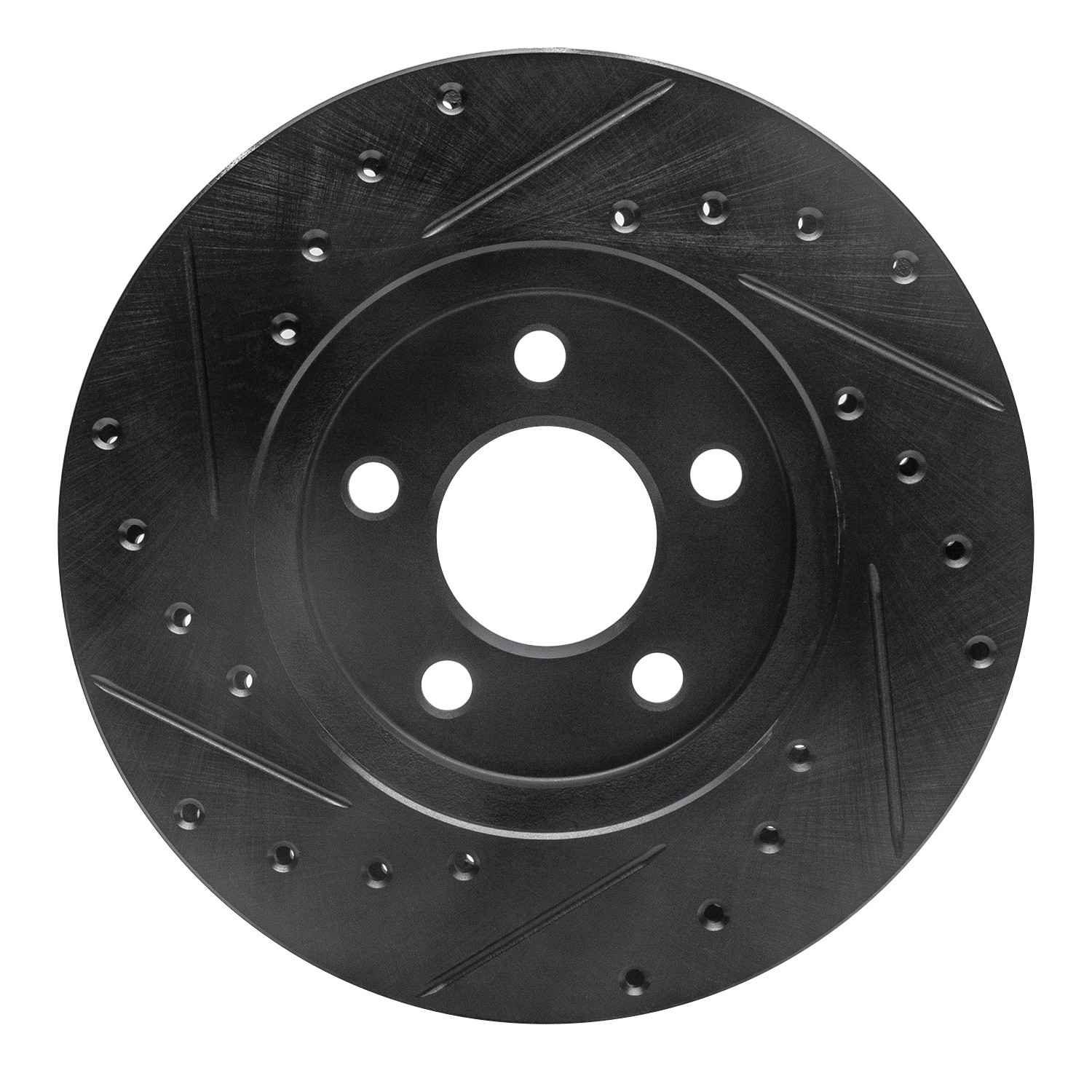 R1 Concepts 84-95 Chrysler Town & Country Front Right Drilled & Slotted Black Brake Rotor - Image 2