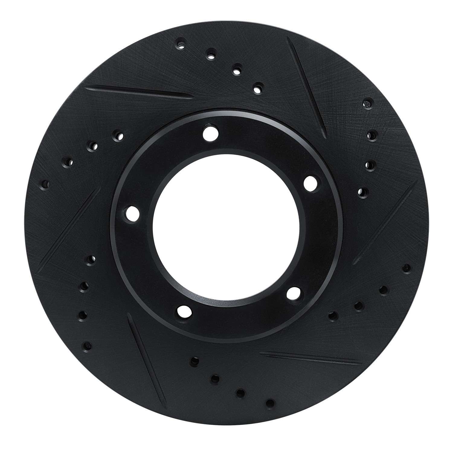 R1 Concepts 84-95 Toyota Pickup Front Right Drilled & Slotted Black Brake Rotor