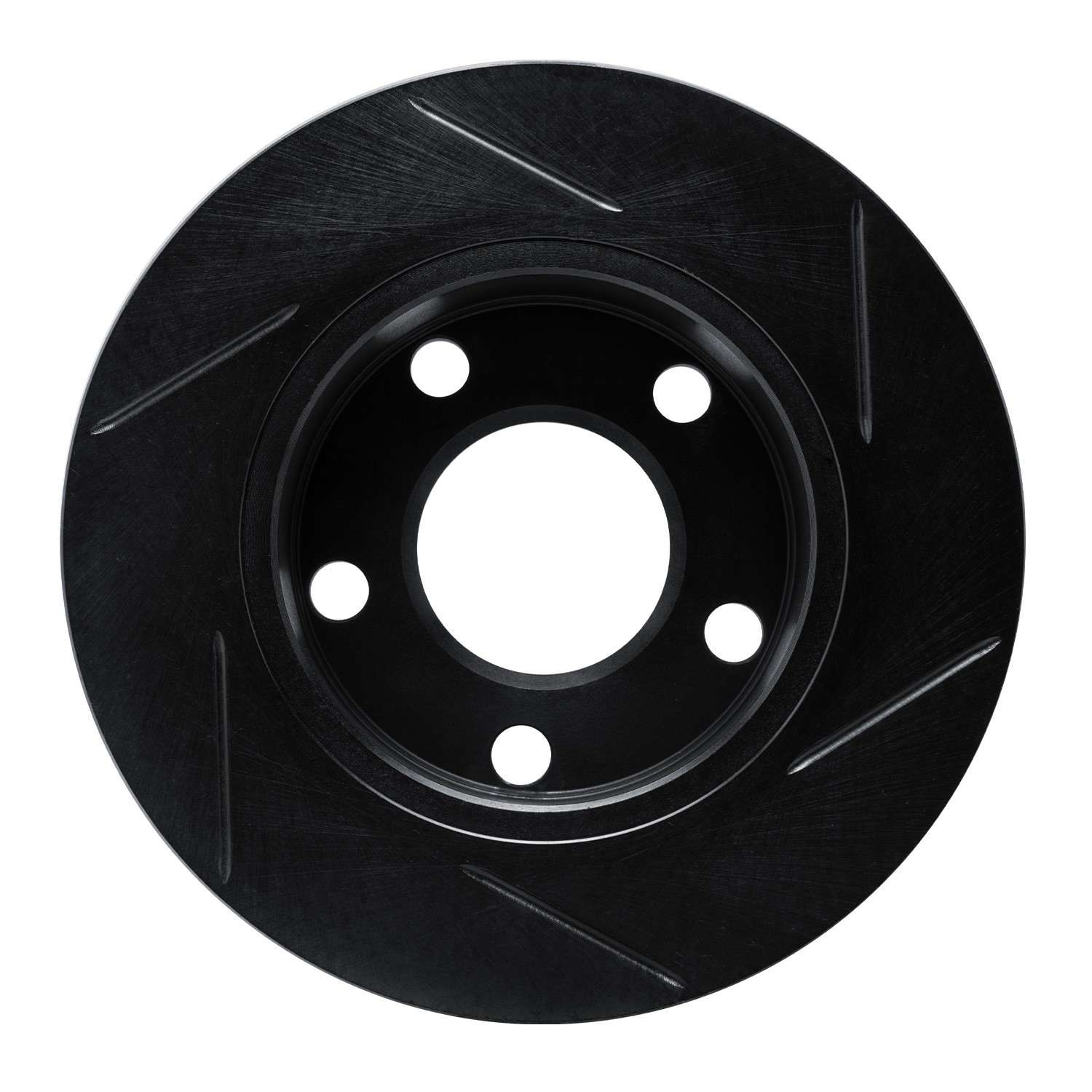 R1 Concepts 85-00 Audi 200 Quattro Rear Left Slotted Black Brake Rotor - Image 2