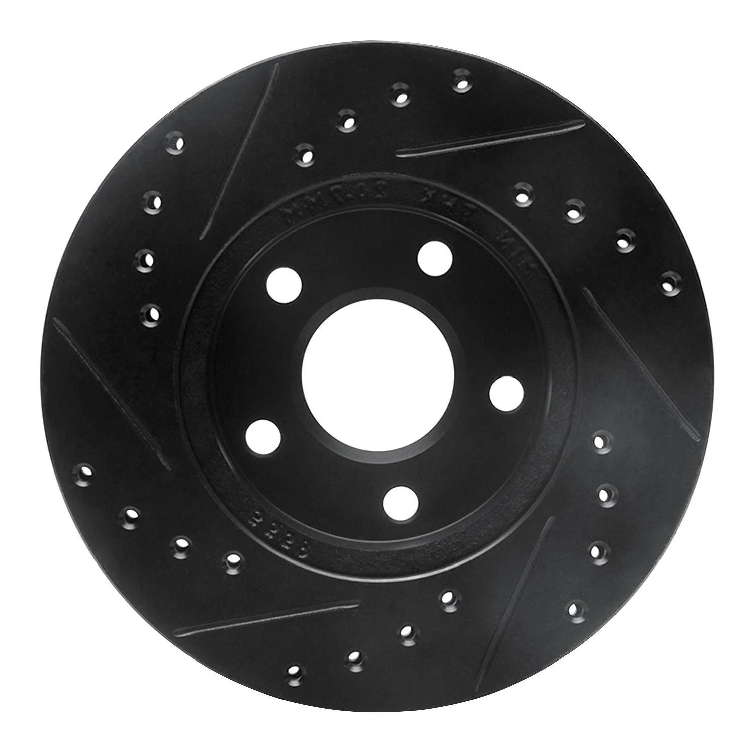 R1 Concepts 85-91 Buick Skylark Front Right Drilled & Slotted Black Brake Rotor - Image 2