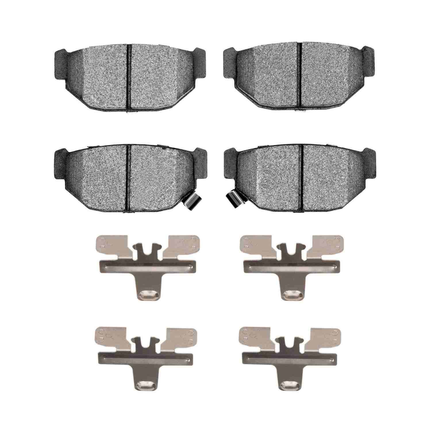 R1 Concepts 85-91 Subaru GL Rear Semi Met Pads & Hardware Kit