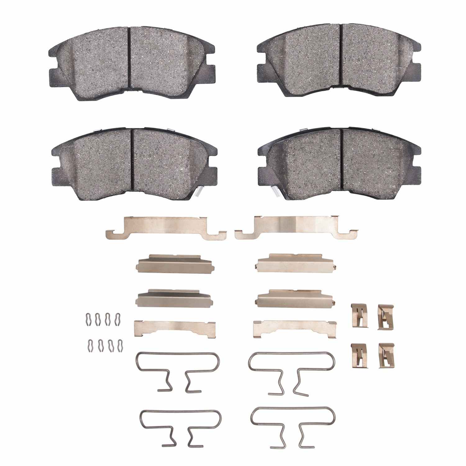 R1 Concepts 86-08 Mitsubishi Van 1000 (Mexico) Front Ceramic Brake Pads and Hardware Kit