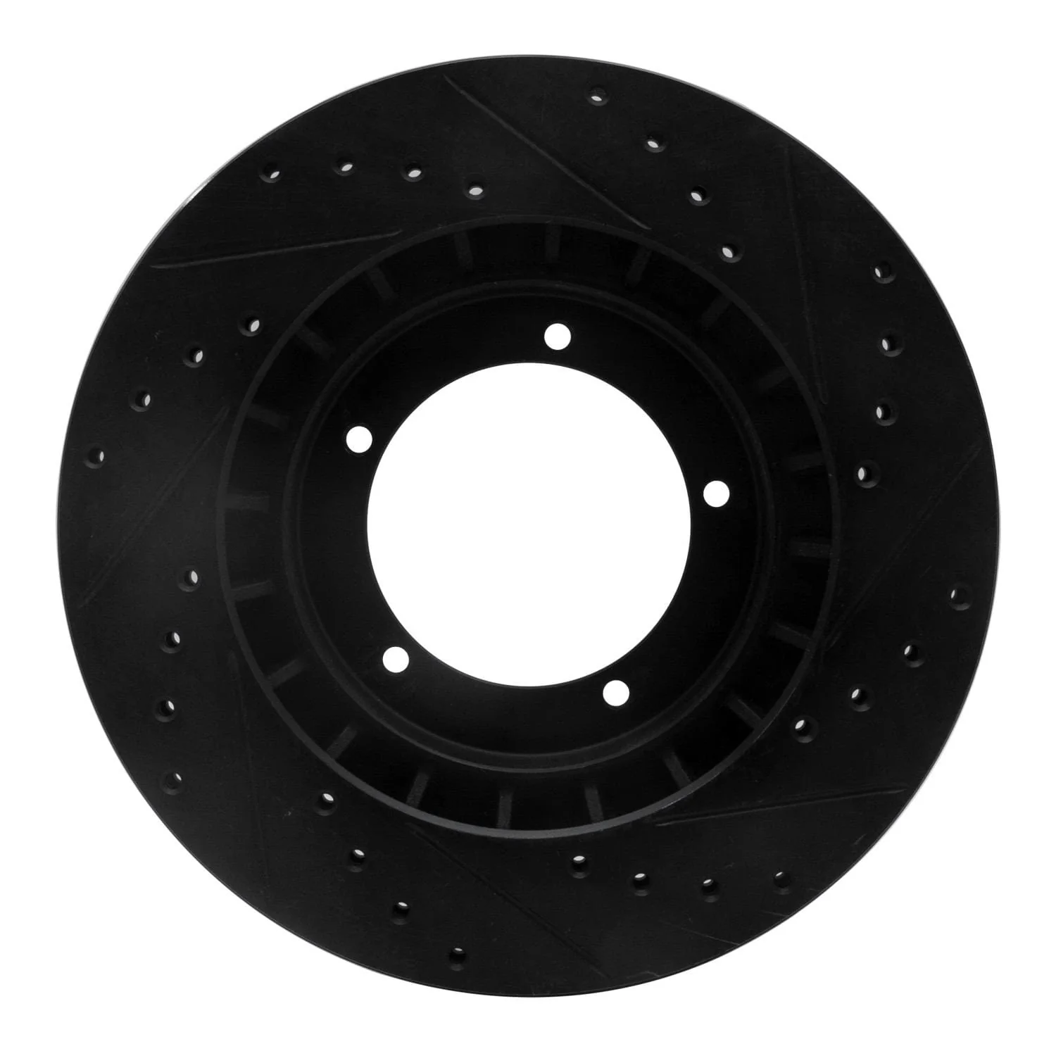 R1 Concepts 86-86 Porsche 944 Turbo Front Left Drilled & Slotted Black Brake Rotor - Image 2