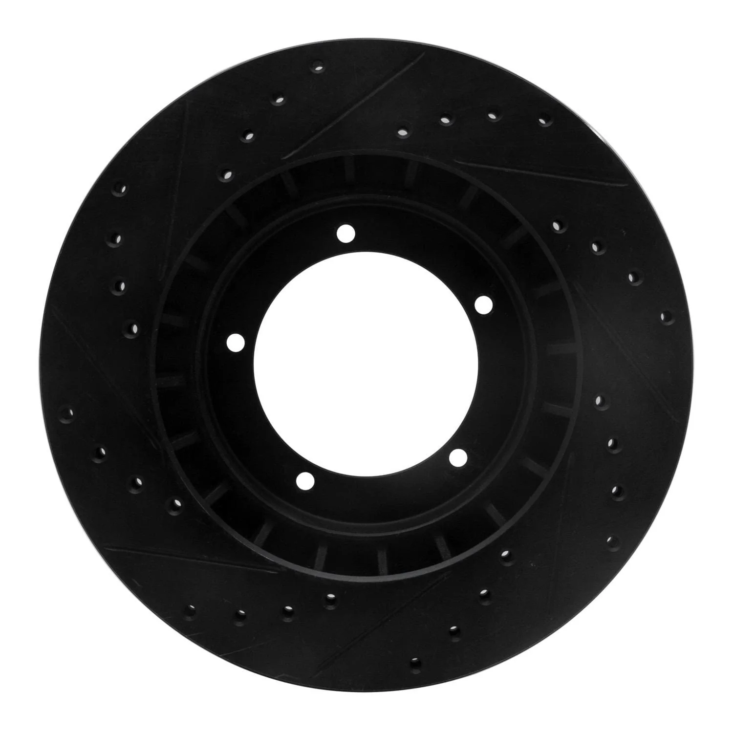 R1 Concepts 86-86 Porsche 944 Turbo Front Right Drilled & Slotted Black Brake Rotor - Image 2
