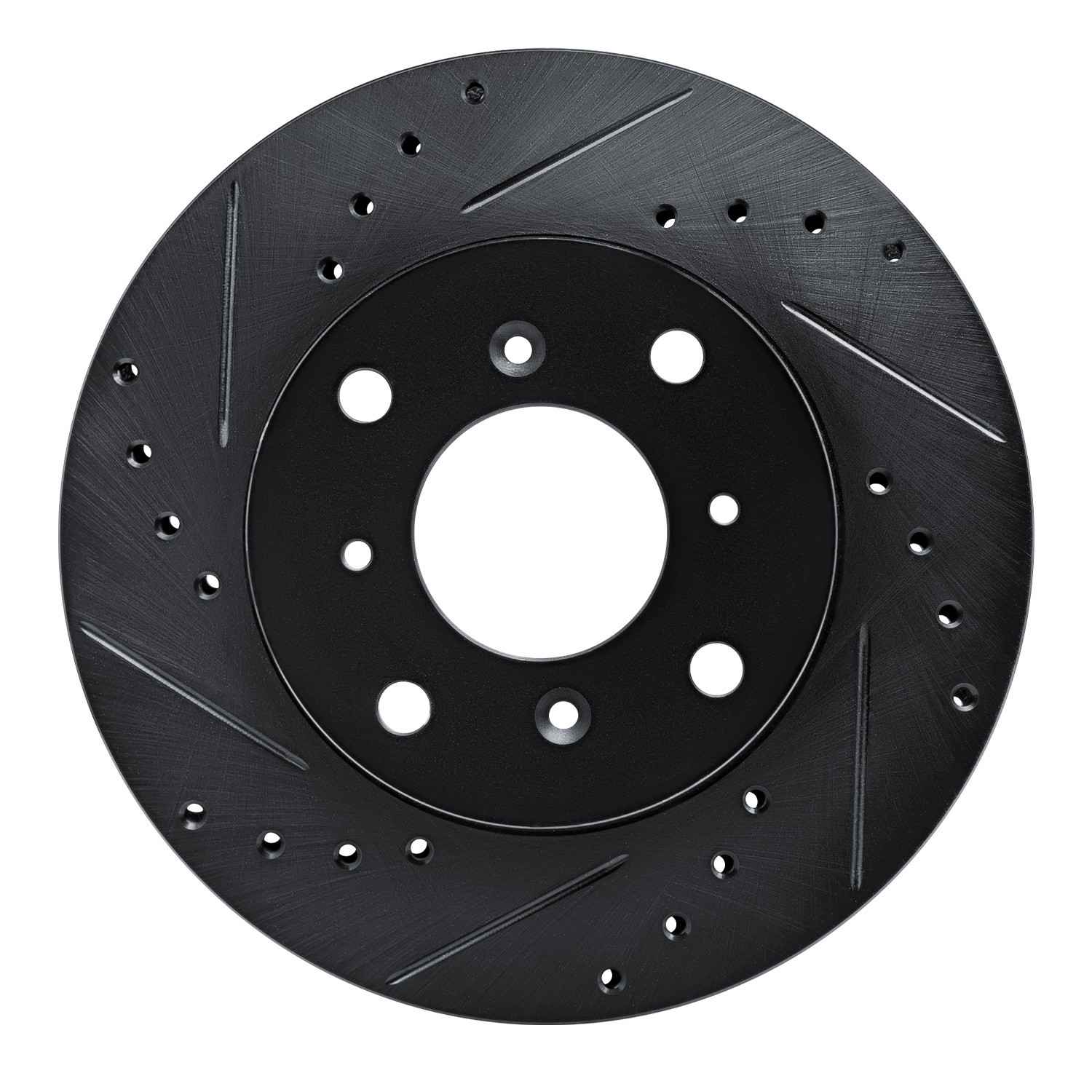 R1 Concepts 86-87 Acura Legend Front Left Drilled & Slotted Black Brake Rotor