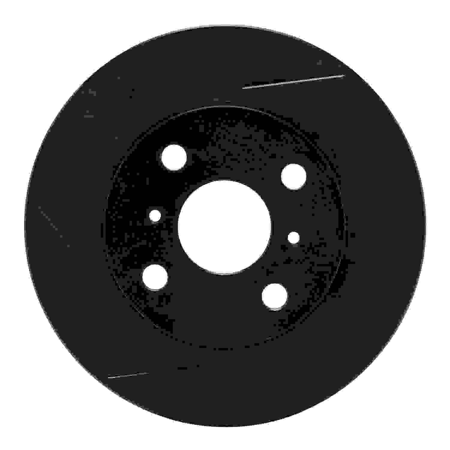 R1 Concepts 86-89 Toyota Celica Front Left Slotted Black Brake Rotor