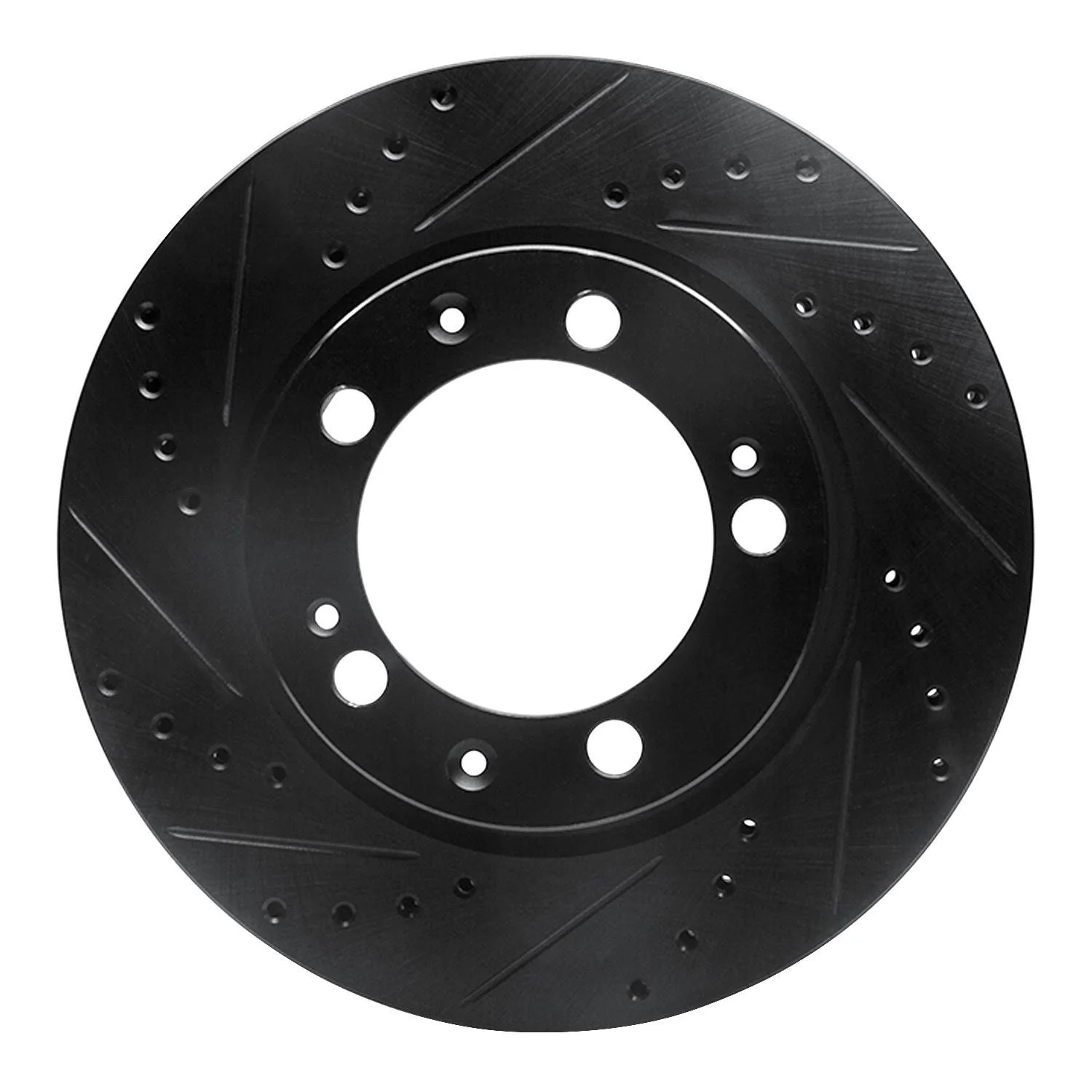 R1 Concepts 86-91 Porsche 928 Right Front Drilled & Slotted Black Brake Rotor