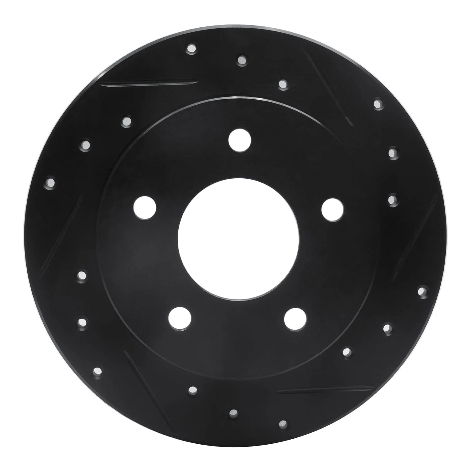 R1 Concepts 86-92 Buick Riviera Rear Right Drilled & Slotted Black Brake Rotor