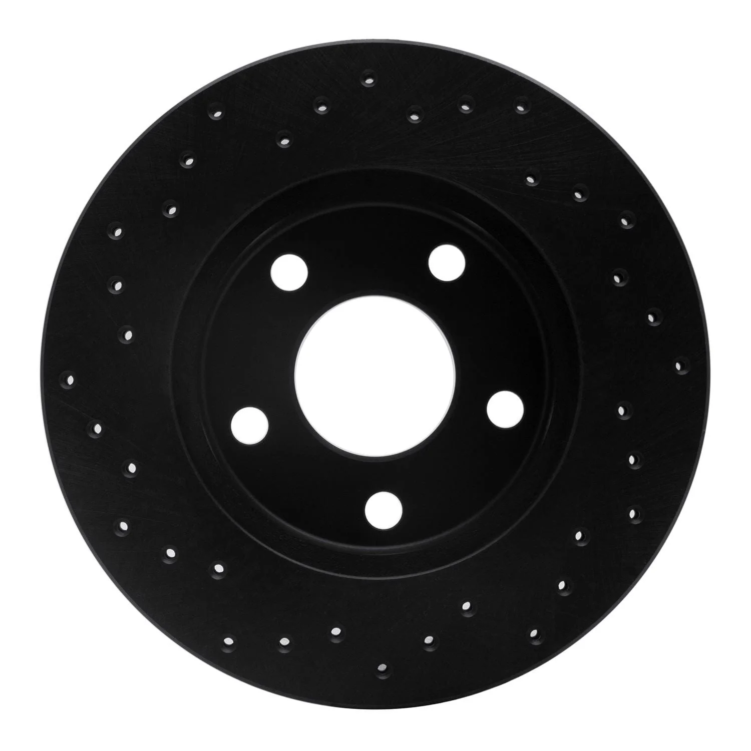 R1 Concepts 86-92 Lincoln Continental Front Right/ Rear Right Drilled Black Brake Rotor - Image 2