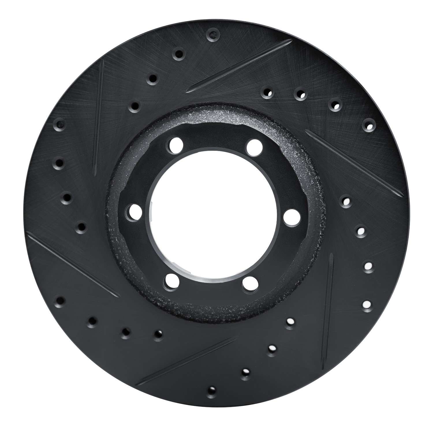 R1 Concepts 86-96 Dodge Ram 50 Front Left Drilled & Slotted Black Brake Rotor