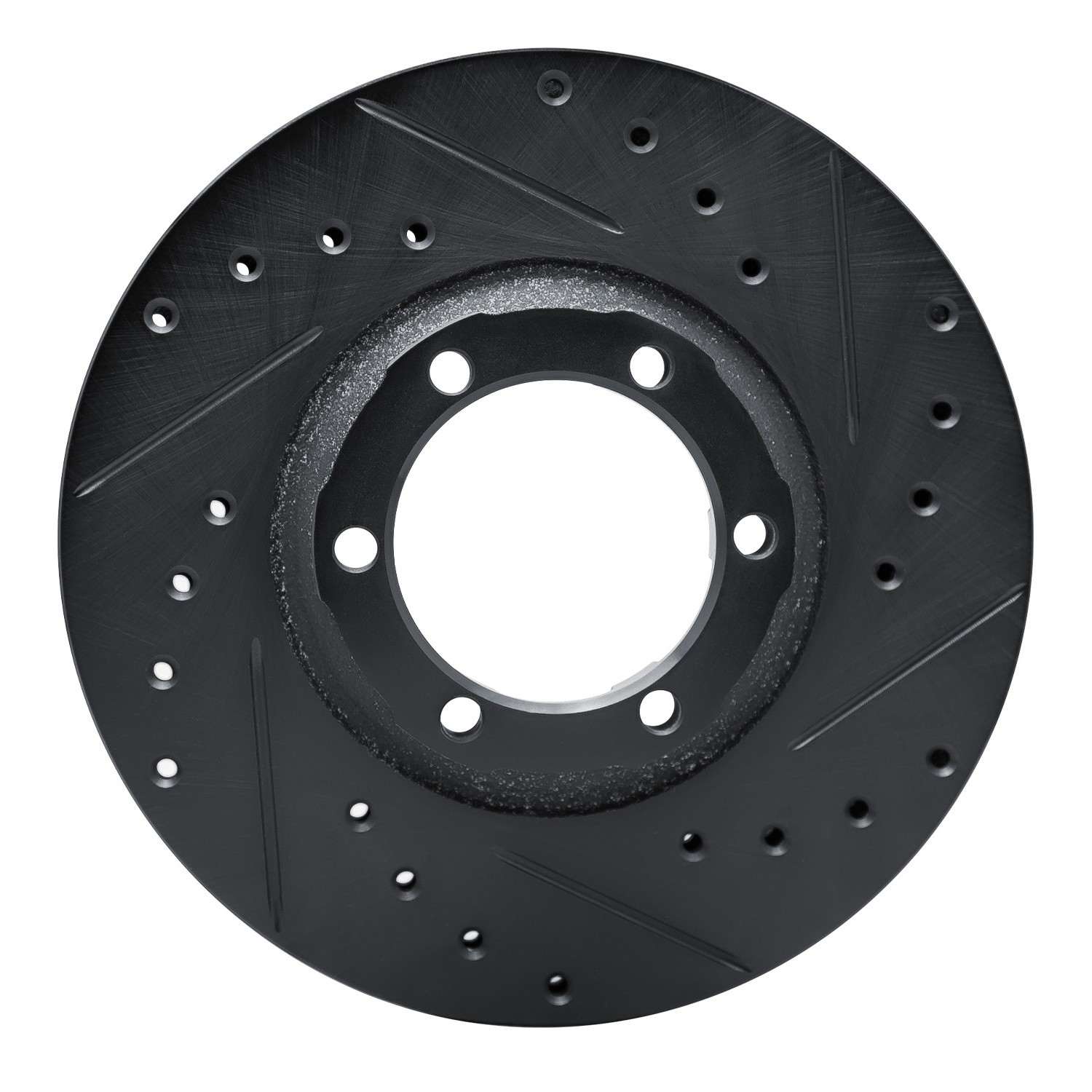 R1 Concepts 86-96 Dodge Ram 50 Front Right Drilled & Slotted Black Brake Rotor