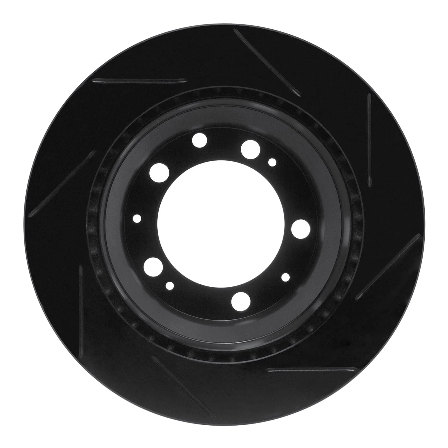 R1 Concepts 87-89 Porsche 944 (Excl Turbo) Rear Left Slotted Black Brake Rotor - Image 2