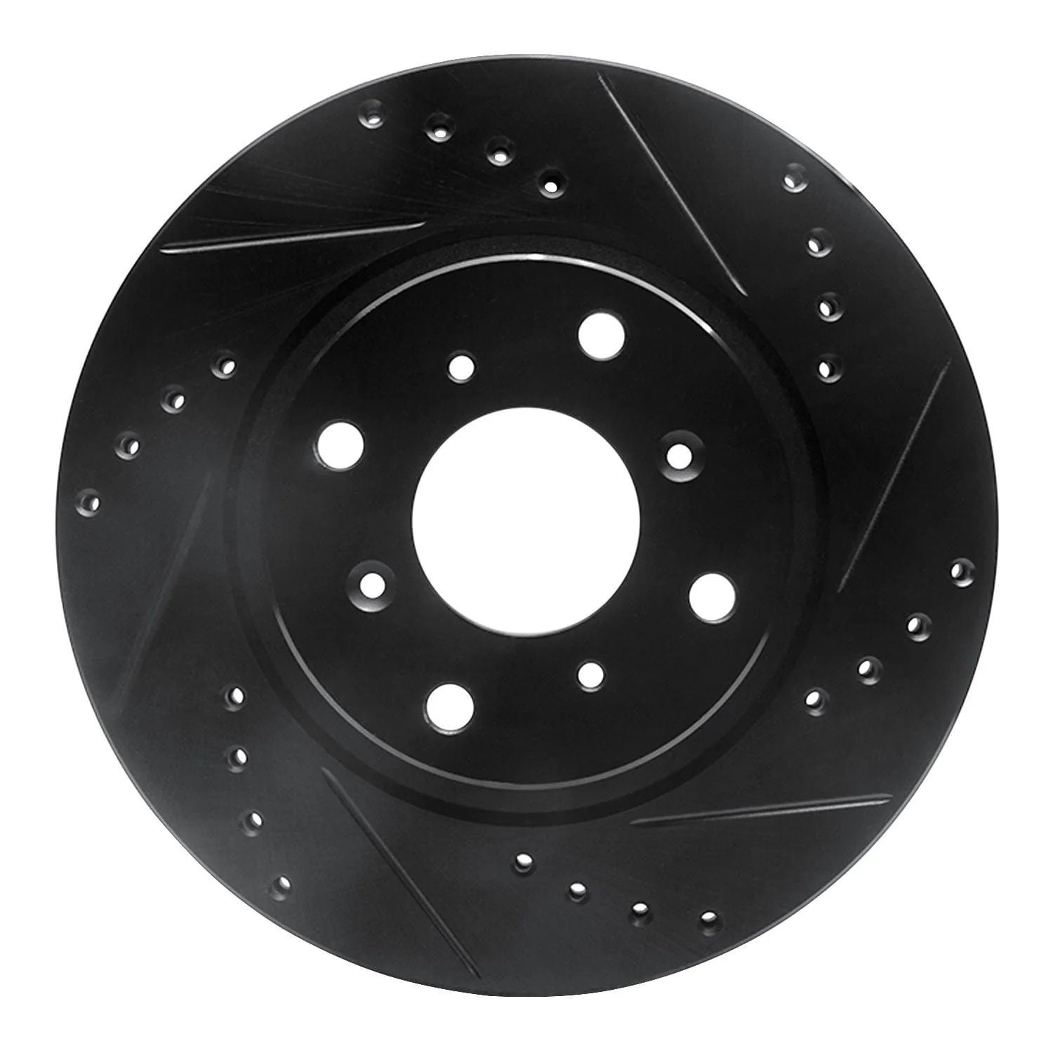 R1 Concepts 87-90 Acura Legend Front Right Drilled & Slotted Black Brake Rotor