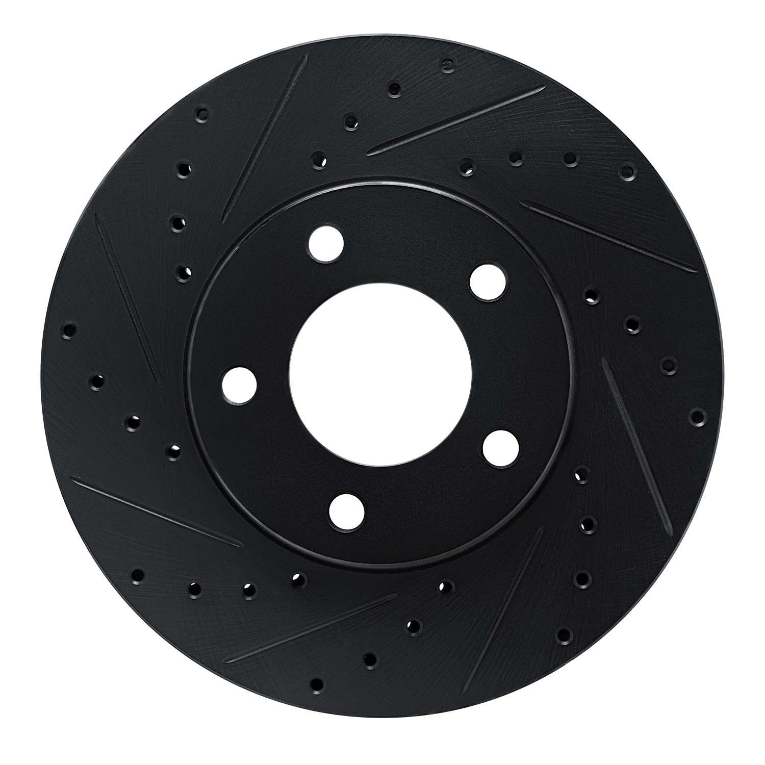 R1 Concepts 87-90 Chrysler Town & Country Front Left Drilled & Slotted Black Brake Rotor