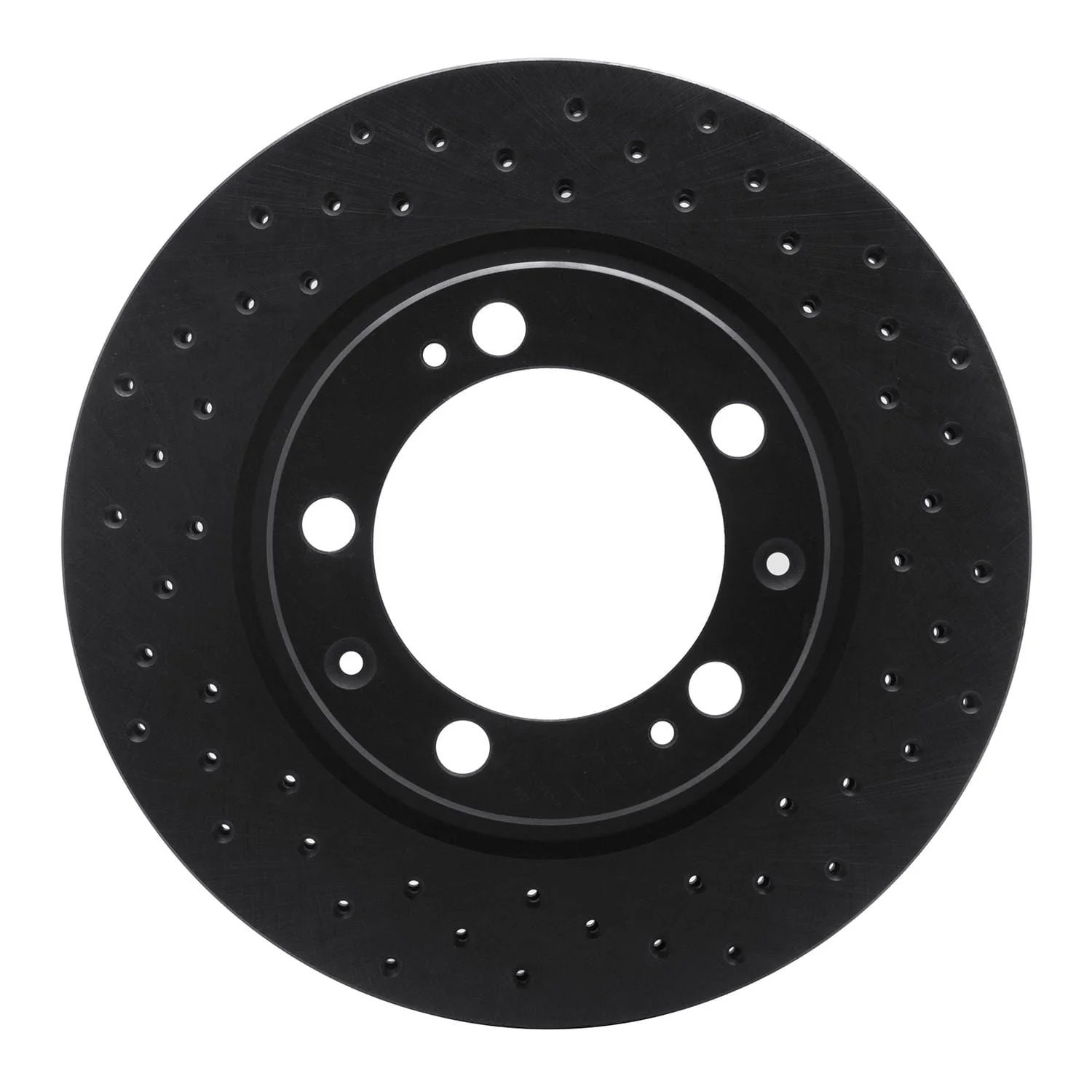 R1 Concepts 87-95 Porsche 944 (Excl Turbo) Front Right Drilled Black Brake Rotor