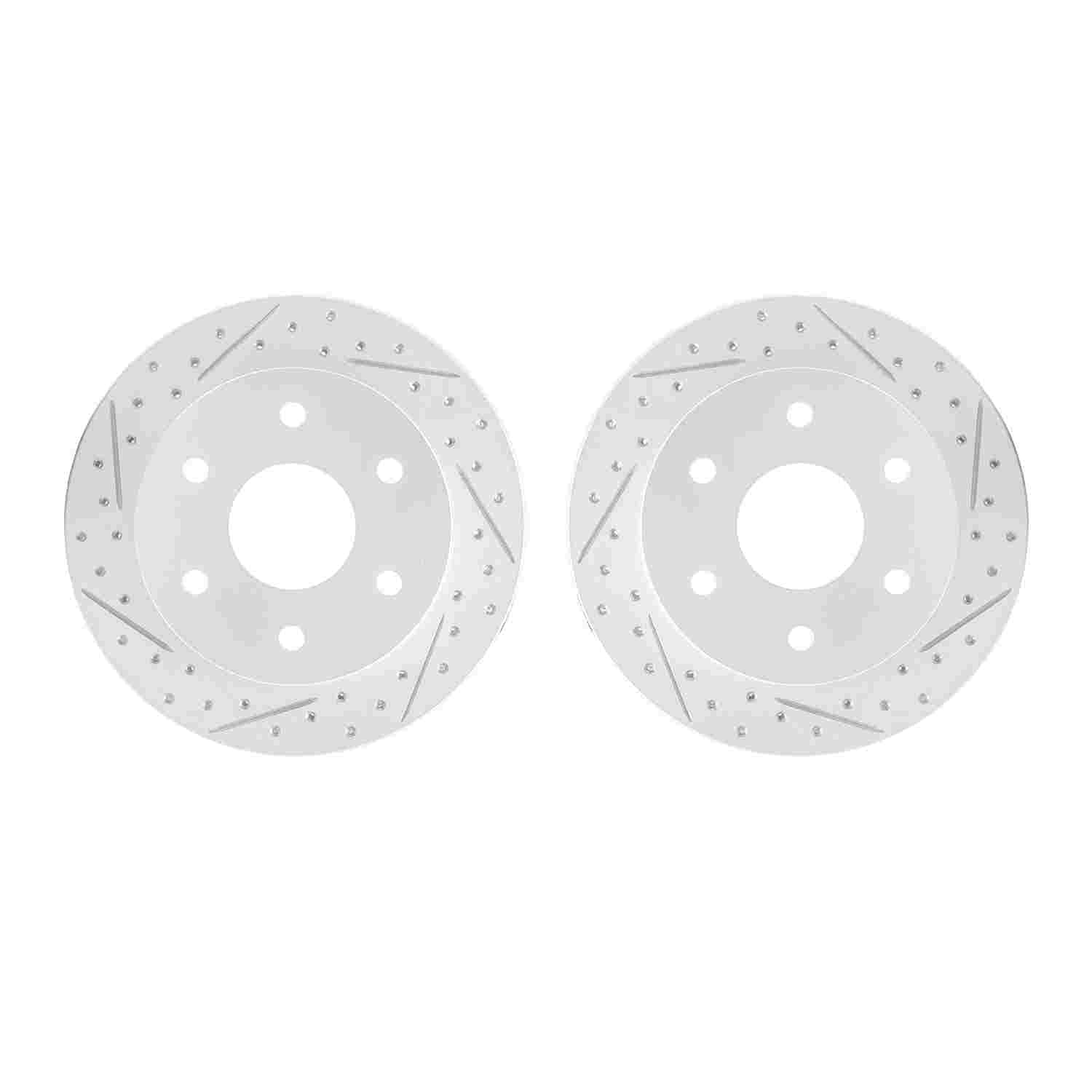 R1 Concepts 88-00 Cadillac Escalade Front Drilled & Slotted Carbon Coated Brake Rotor Set