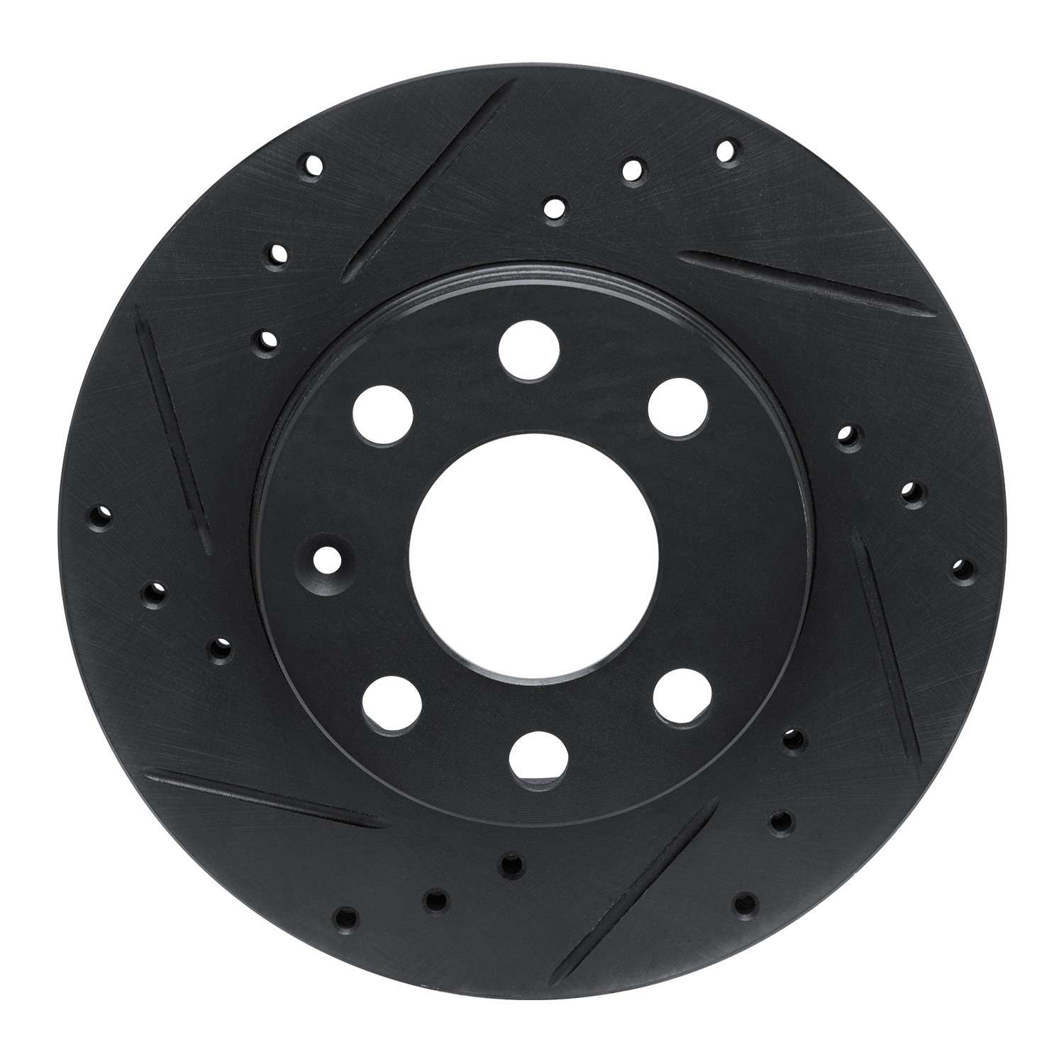 R1 Concepts 88-20 Chevrolet SPARK (Mexico) Front Left Drilled & Slotted Black Brake Rotor