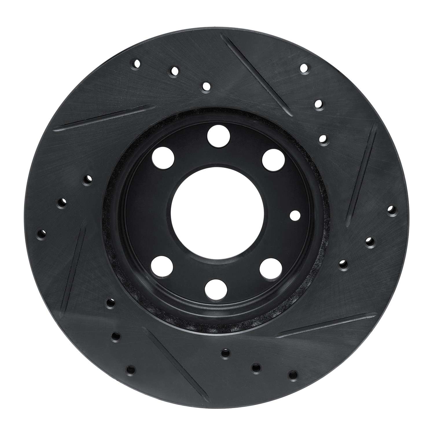 R1 Concepts 88-20 Chevrolet SPARK (Mexico) Front Left Drilled & Slotted Black Brake Rotor - Image 2