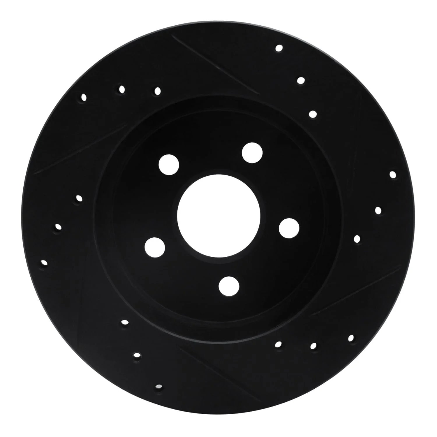 R1 Concepts 88-88 Pontiac Fiero Front/Rear Left Drilled & Slotted Black Brake Rotor - Image 2