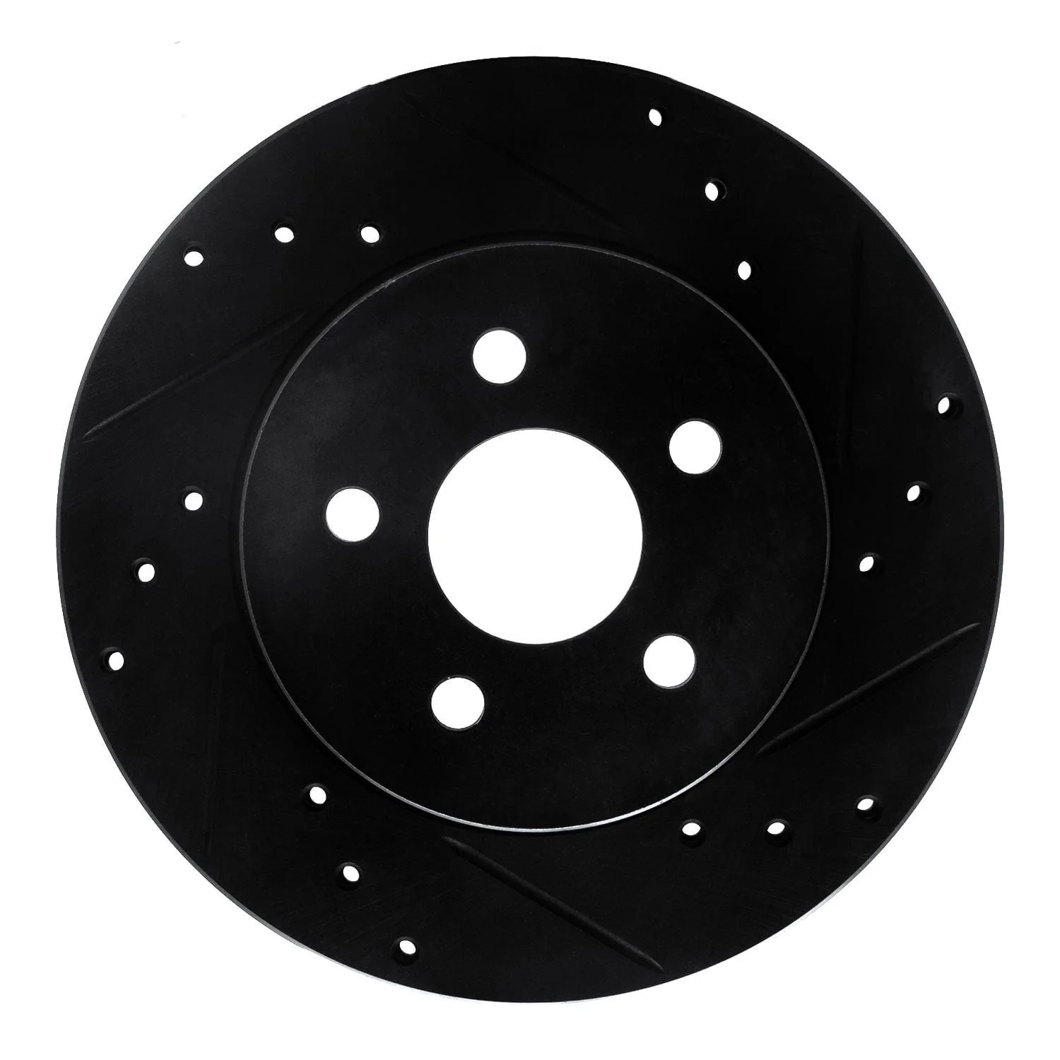 R1 Concepts 88-88 Pontiac Fiero Rear/Front Right Drilled & Slotted Black Brake Rotor