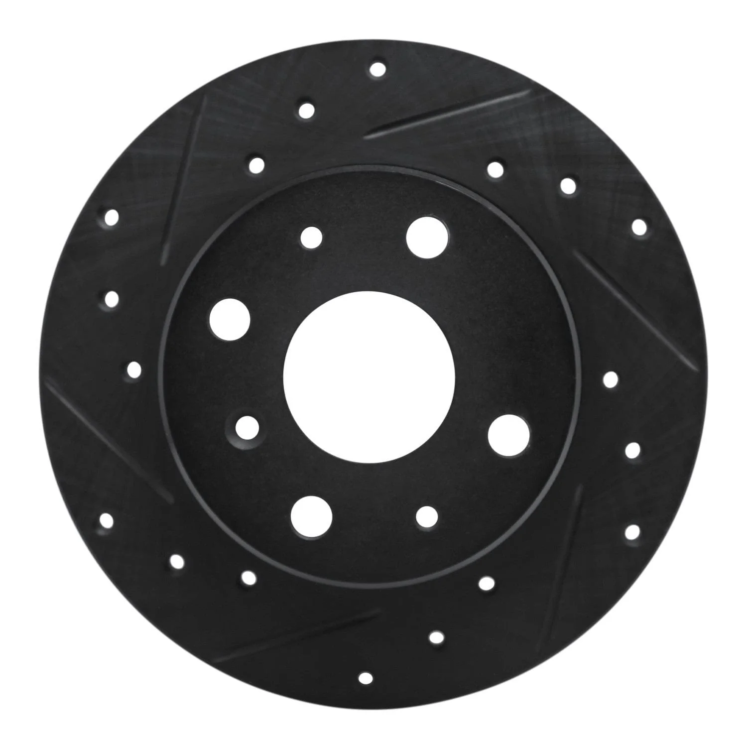 R1 Concepts 88-92 Daihatsu CHARADE Front Left Drilled & Slotted Black Brake Rotor