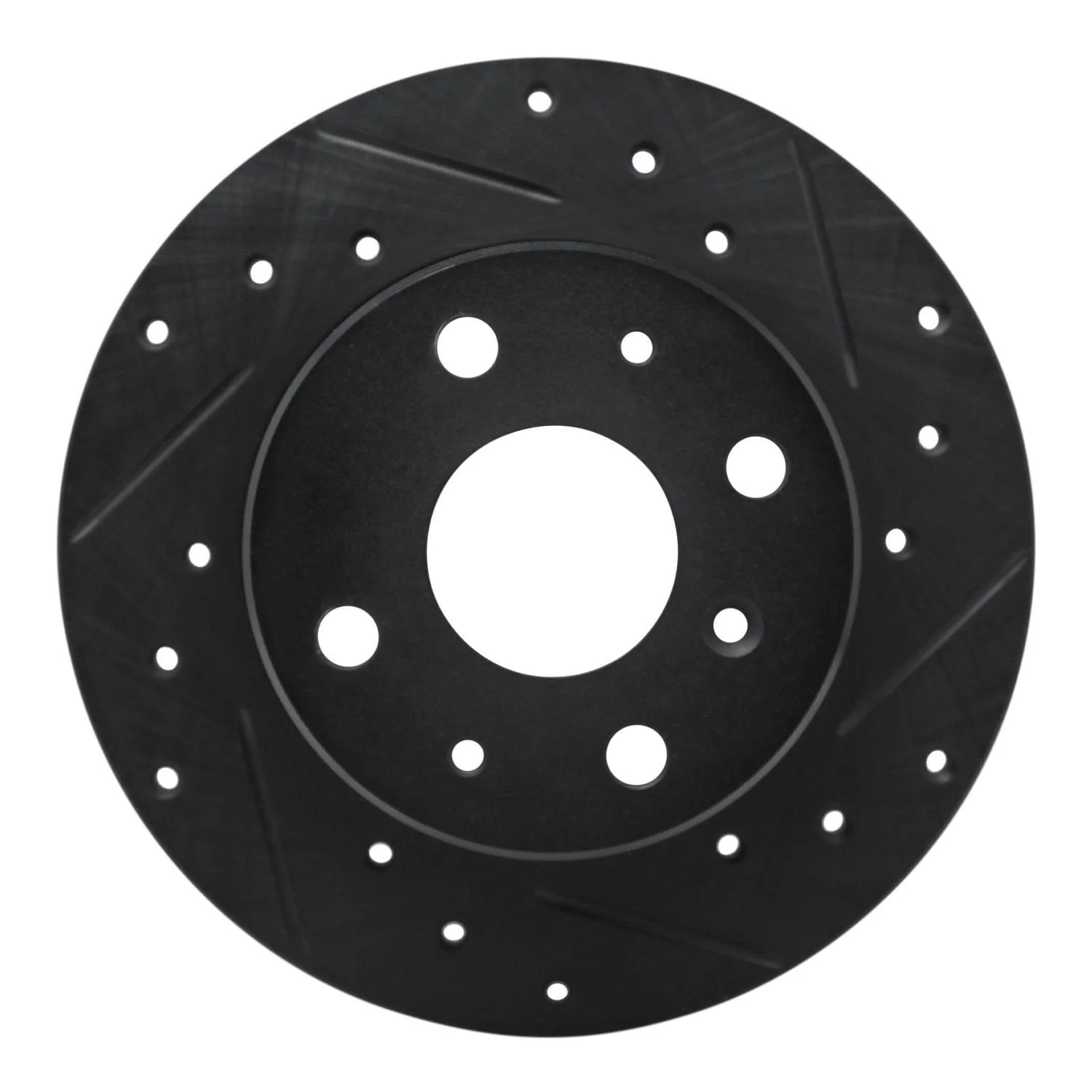 R1 Concepts 88-92 Daihatsu CHARADE Front Right Drilled & Slotted Black Brake Rotor