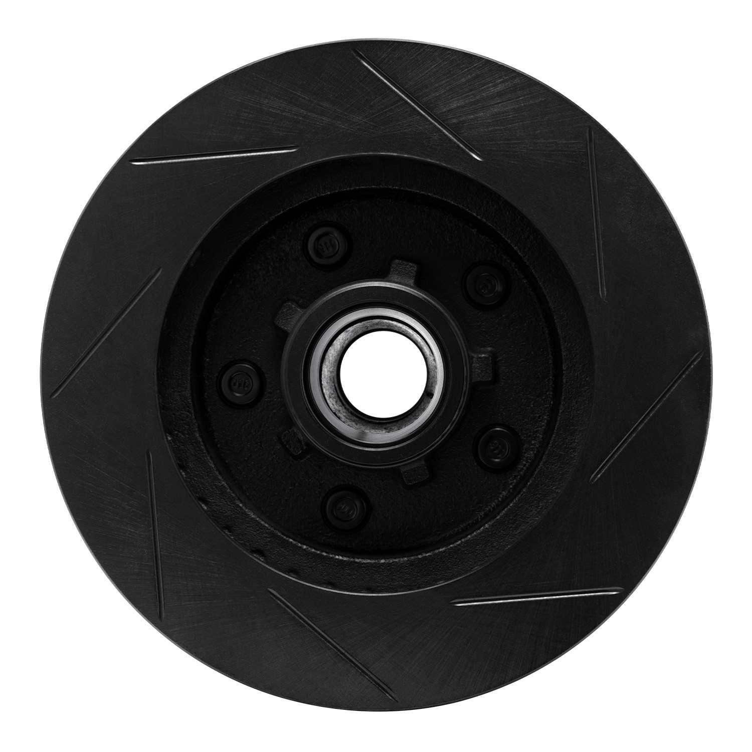 R1 Concepts 88-94 Chevrolet C1500 Front Left Slotted Black Brake Rotor - Image 2