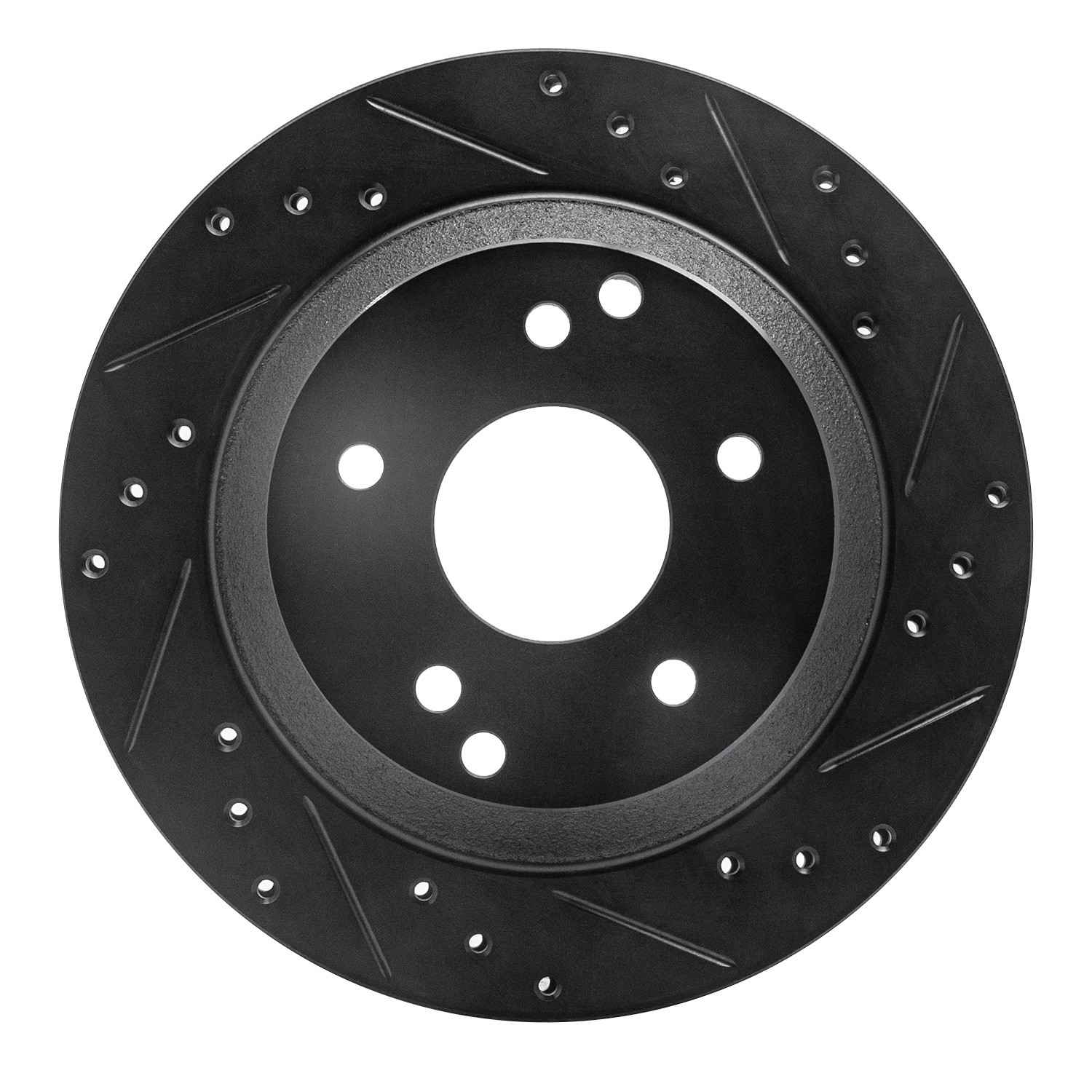 R1 Concepts 88-94 Chevrolet Corvette Front Left Drilled & Slotted Black Brake Rotor