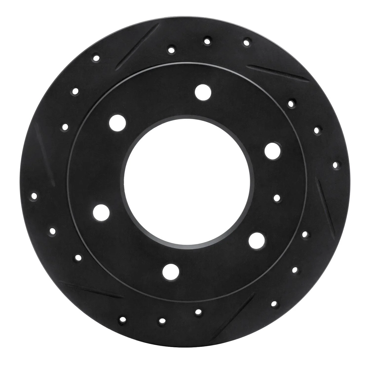 R1 Concepts 88-95 Isuzu AMIGO Rear Left Drilled & Slotted Black Brake Rotor