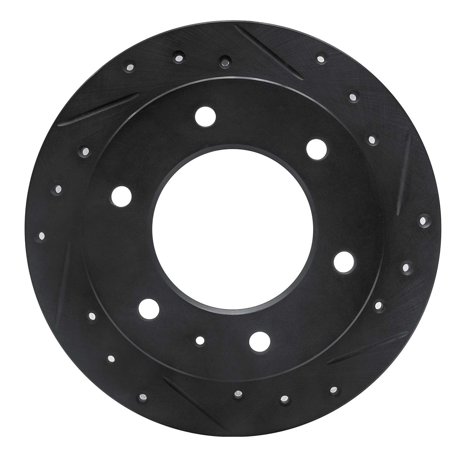 R1 Concepts 88-95 Isuzu AMIGO Rear Right Drilled & Slotted Black Brake Rotor