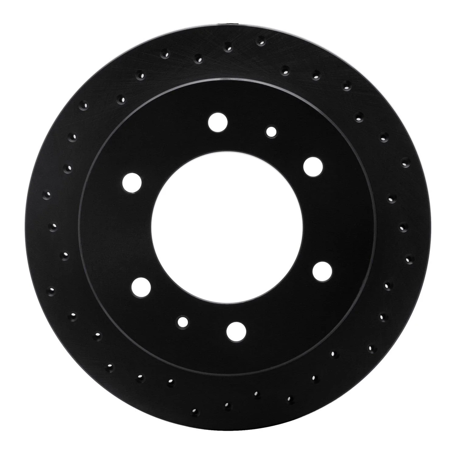 R1 Concepts 88-95 Nissan Pathfinder Rear Left Drilled Black Brake Rotor