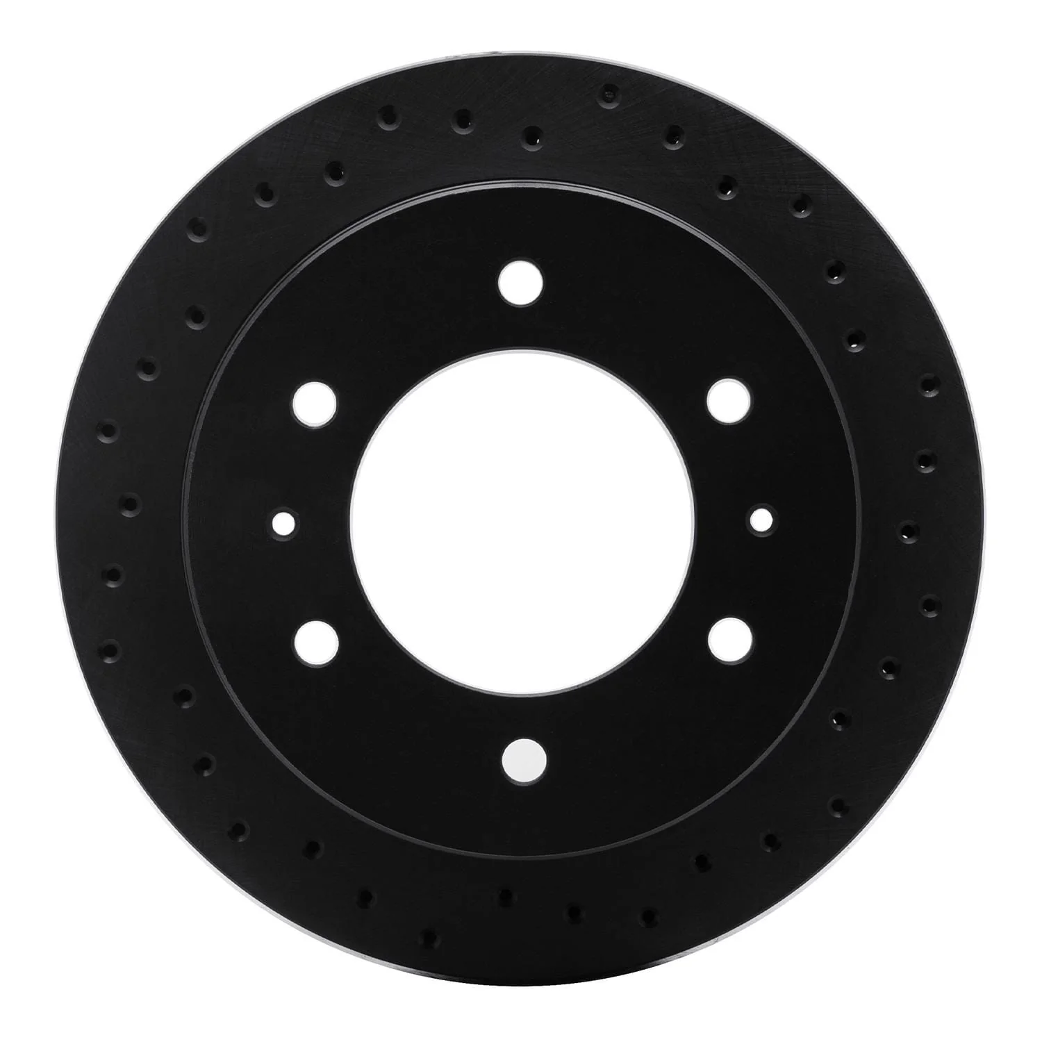 R1 Concepts 88-95 Nissan Pathfinder Rear Right Drilled Black Brake Rotor
